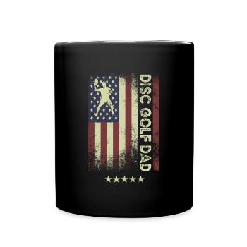 Drapeau américain - Disc Golf Dad - Mug uni - noir - Devant