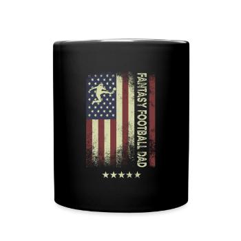 Drapeau américain - Fantasy Soccer Dad - Mug uni - noir - Devant