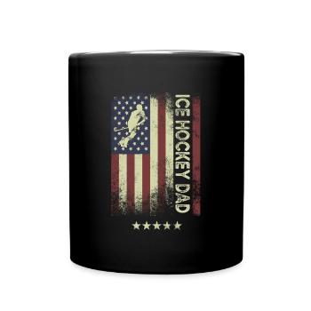 Drapeau américain - Hockey Dad - Mug uni - noir - Devant