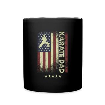 American Flag - Karate Dad - Full Colour Mug - black - Front