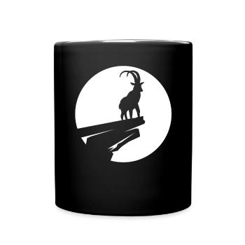 Chèvre - (5) - Mug uni - noir - Devant