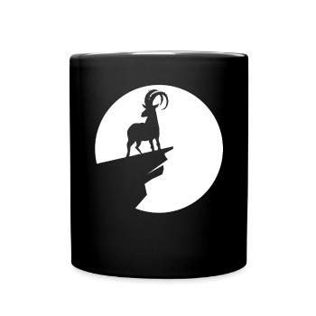 Chèvre - (7) - Mug uni - noir - Devant
