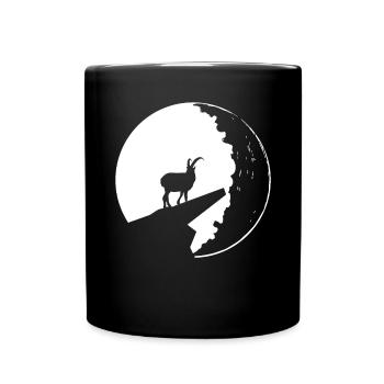 Chèvre - (6) - Mug uni - noir - Devant