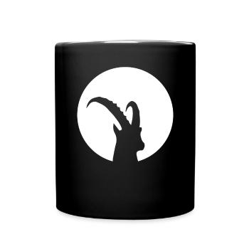 Chèvre - (7) - Mug uni - noir - Devant
