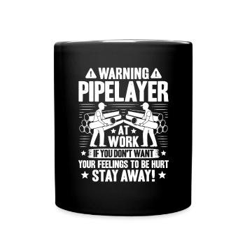 Constructeur de pipelines Construction de pipelines Pipelayer - Mug uni - noir - Devant