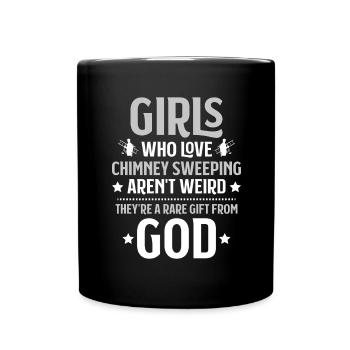 Schornsteinfeger Kaminkehrer Chimney Sweep - Tasse einfarbig - Schwarz - Vorne