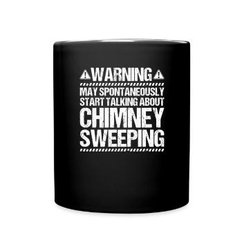Schornsteinfeger Kaminkehrer Chimney Sweep - Tasse einfarbig - Schwarz - Vorne