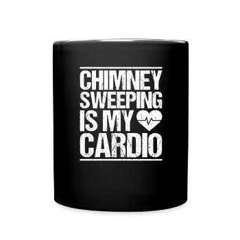Schornsteinfeger Kaminkehrer Chimney Sweep - Tasse einfarbig - Schwarz - Vorne