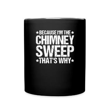 Schornsteinfeger Kaminkehrer Chimney Sweep - Tasse einfarbig - Schwarz - Vorne