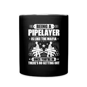 Constructeur de pipelines Construction de pipelines Pipelayer - Mug uni - noir - Devant
