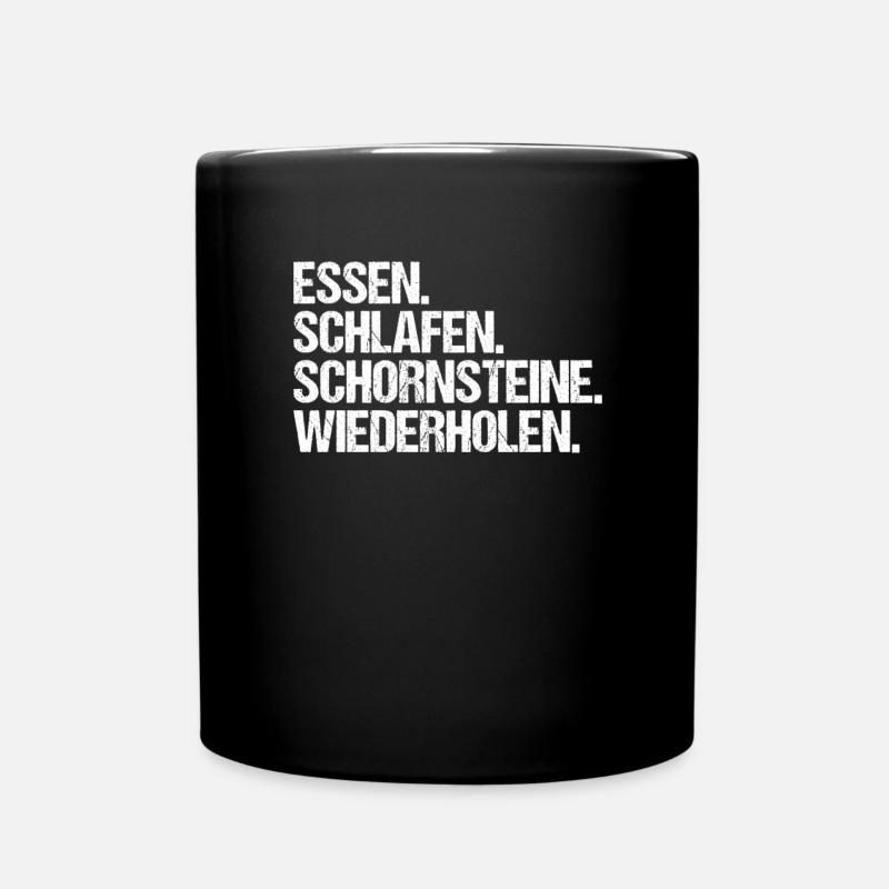 Schornsteinfeger Kaminkehrer Chimney Sweep - Tasse einfarbig - Schwarz