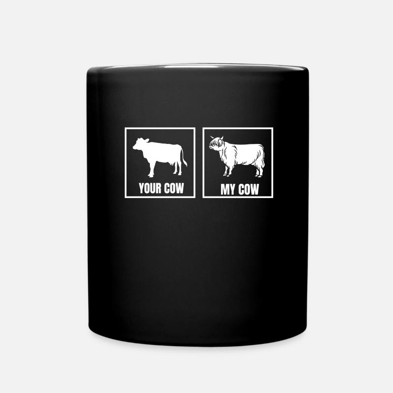 Highland Cow Breeder Scottish Cattle Hairy Cow - Tasse einfarbig - Schwarz