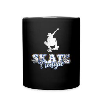 Skateboard Freestyle - Tasse einfarbig - Schwarz - Vorne