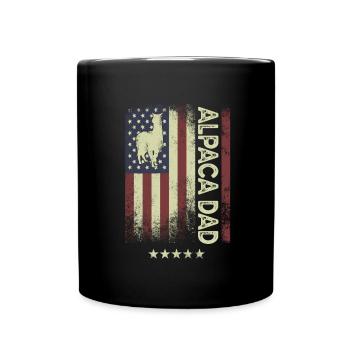American Flag - Alpaca Dad - Full Colour Mug - black - Front