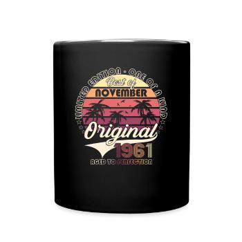 Original November 1961 61st birthday gift - Full Colour Mug - black - Front
