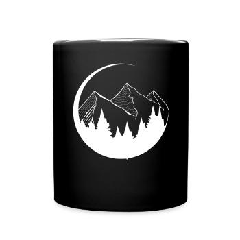 Circle - Mountain - (4) - Full Colour Mug - black - Front