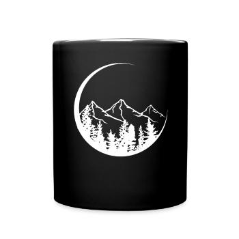 Cercle - Montagne - (2) - Mug uni - noir - Devant