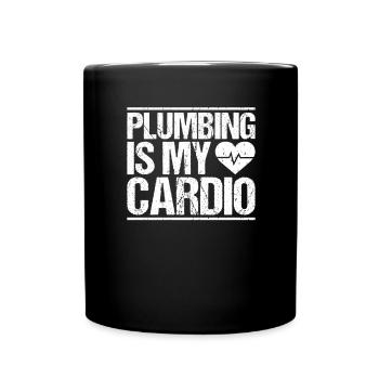 Plant mechanic plumber plumber sanitary heating - Full Colour Mug - black - Front