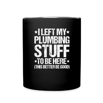 Usine mécanicien plombier plombier chauffage sanitaire - Mug uni - noir - Devant