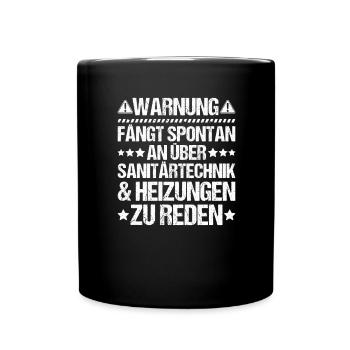 Plant mechanic plumber plumber sanitary heating - Full Colour Mug - black - Front
