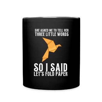 Artisanat de pliage de papier japonais Origami Master - Mug uni - noir - Devant