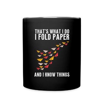 Artisanat de pliage de papier japonais Origami Master - Mug uni - noir - Devant