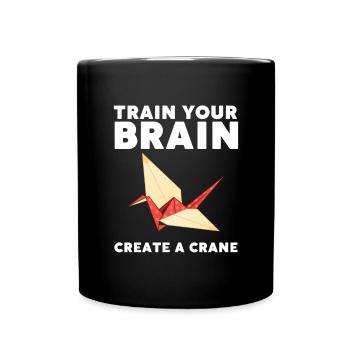 Japanese Origami Master Paper Folding Craft - Full Colour Mug - black - Front