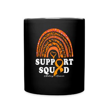 Rubans orange sensibilisation au cancer du rein - Mug uni - noir - Devant