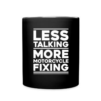 Zweiradmechatroniker Motorrad Motorcycle Mechanic - Tasse einfarbig - Schwarz - Vorne
