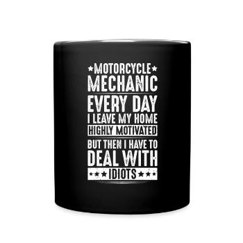 Ingénieur mécatronique à deux roues Mécanicien Moto - Mug uni - noir - Devant