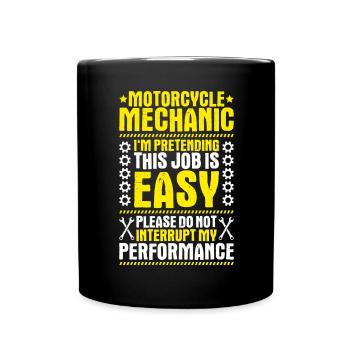 Ingénieur mécatronique à deux roues Mécanicien Moto - Mug uni - noir - Devant
