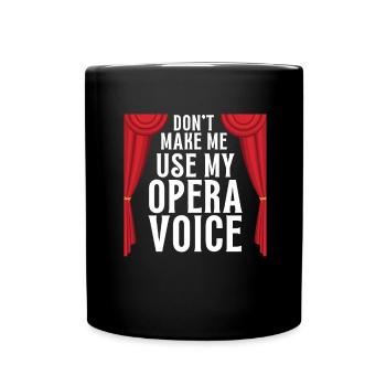 Chanteur ténor Chanteur Chanteur Étudiant en théâtre, Opéra - Mug uni - noir - Devant