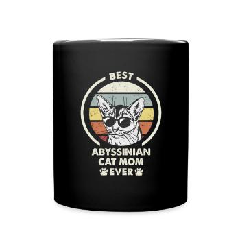 Maman chat - Chat abyssin - Mug uni - noir - Devant