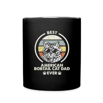 Papa chat - American Bobtail Katze - Mug uni - noir - Devant