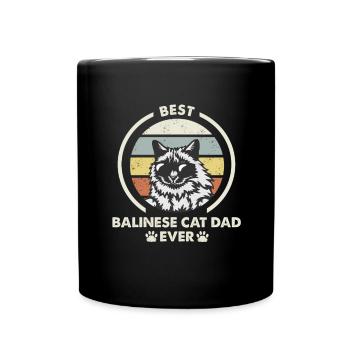 Cat Dad - Balinese Cat - Full Colour Mug - black - Front