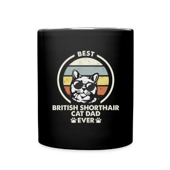 Cat Dad - British Shorthair Katze - Mug uni - noir - Devant