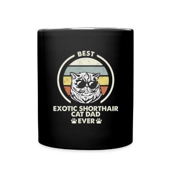 Cat Dad - Chat exotique à poil court - Mug uni - noir - Devant