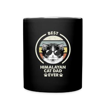 Cat Dad - Himalaya Katze - Tasse einfarbig - Schwarz - Vorne