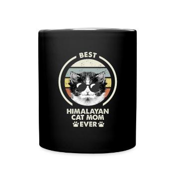 Katzenmama - Himalaya-Katze - Tasse einfarbig - Schwarz - Vorne