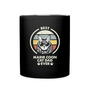Papa chat - Maine Coon Cat - Mug uni - noir - Devant