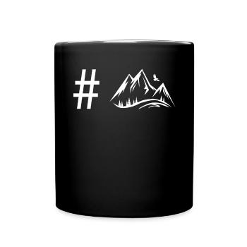 Hashtag - Mountain - - Full Colour Mug - black - Front
