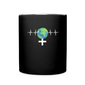 Female Stem Scientist Technology Student, - Full Colour Mug - black - Front