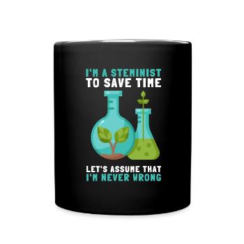 Female Stem Scientist Technology Student, - Full Colour Mug - black - Front