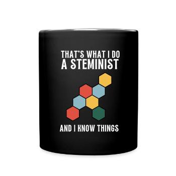 Female Stem Scientist Technology Student, - Full Colour Mug - black - Front