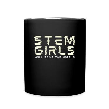 Female Stem Scientist Technology Student, - Full Colour Mug - black - Front