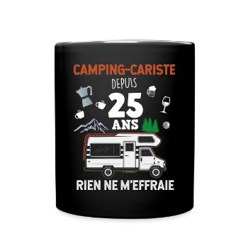 Camping Camping-cariste depuis 25 ans - Mug uni - noir - Devant