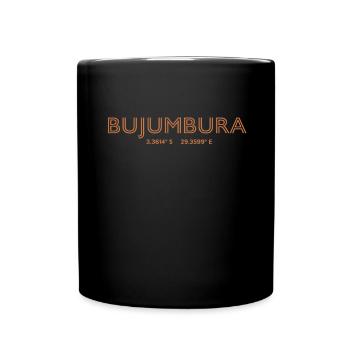 Burundi Stadt Koordinaten - Bujumbura - Tasse einfarbig - Schwarz - Vorne