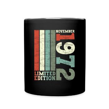 November born 1972 50th birthday present - Full Colour Mug - black - Front