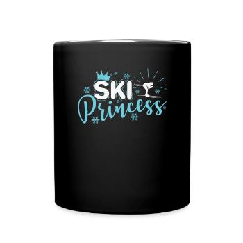 Ski Princess Sport Ice Sports Winter Sports Girls - Full Colour Mug - black - Front