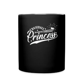 Baseball Princess Sport Ballsportart - Tasse einfarbig - Schwarz - Vorne